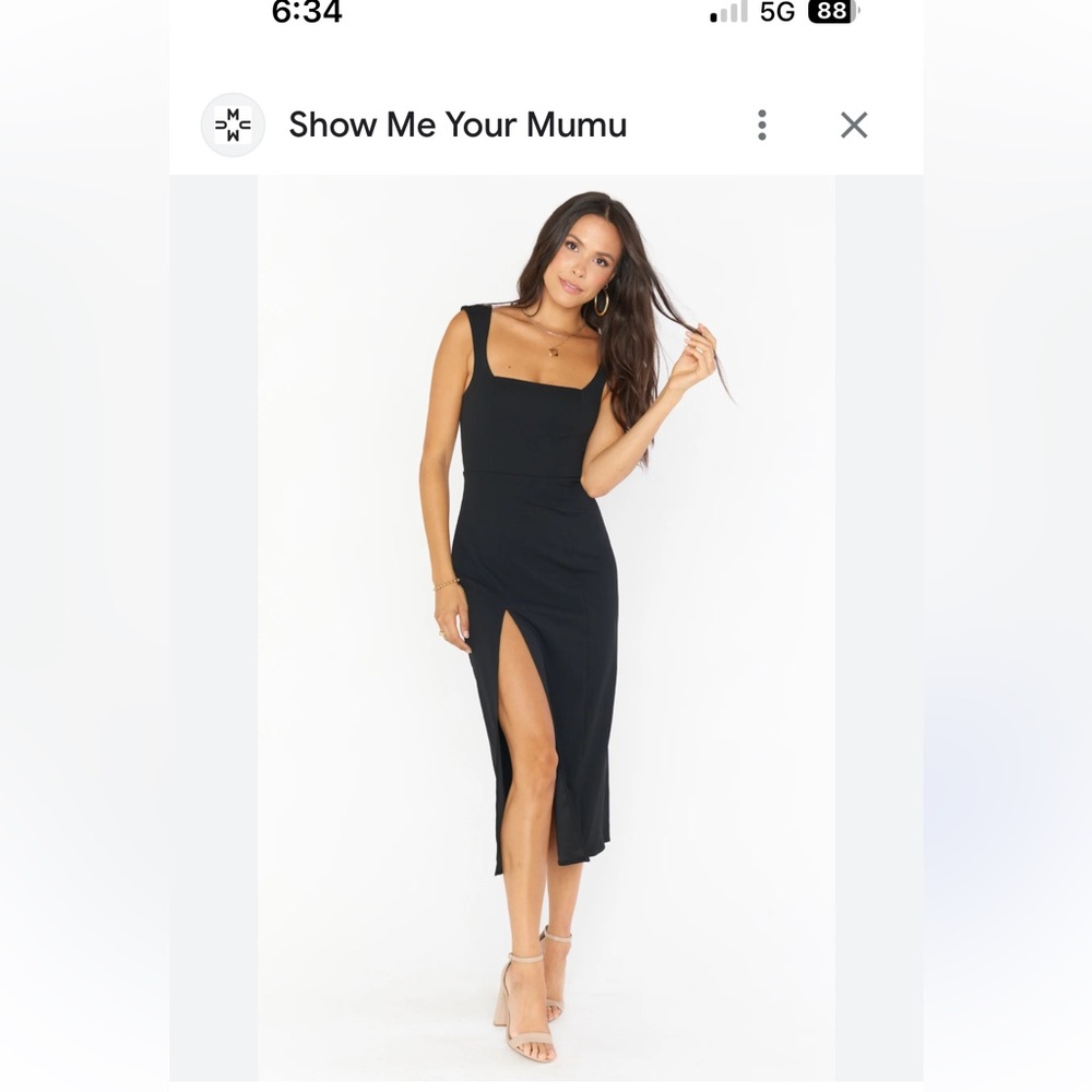 Show Me Your MuMu Black One Shoulder Cocktail Dress